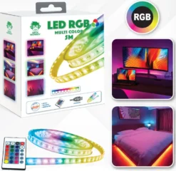 RUBAN LED RGB USB 5 METRES ET TELECOMMANDE