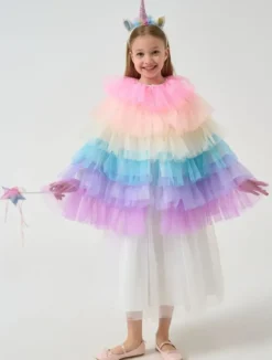 SET DEGUISEMENT CAPE LICORNE ET ACCESSOIRES