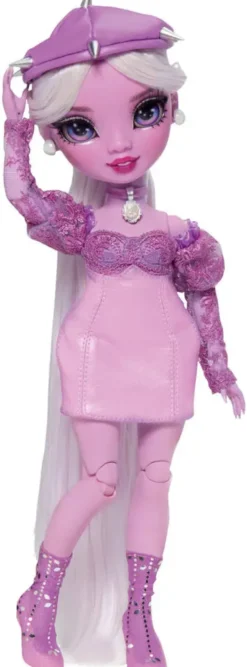 SHADOW HIGH - POUPEE MANNEQUIN 27 CM LAVENDER LYNNE VIOLET AVEC COMPAGNON ET ACCESSOIRES