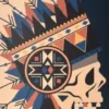 SKATEBOARD 31 AWAII INDIAN SKULL 2