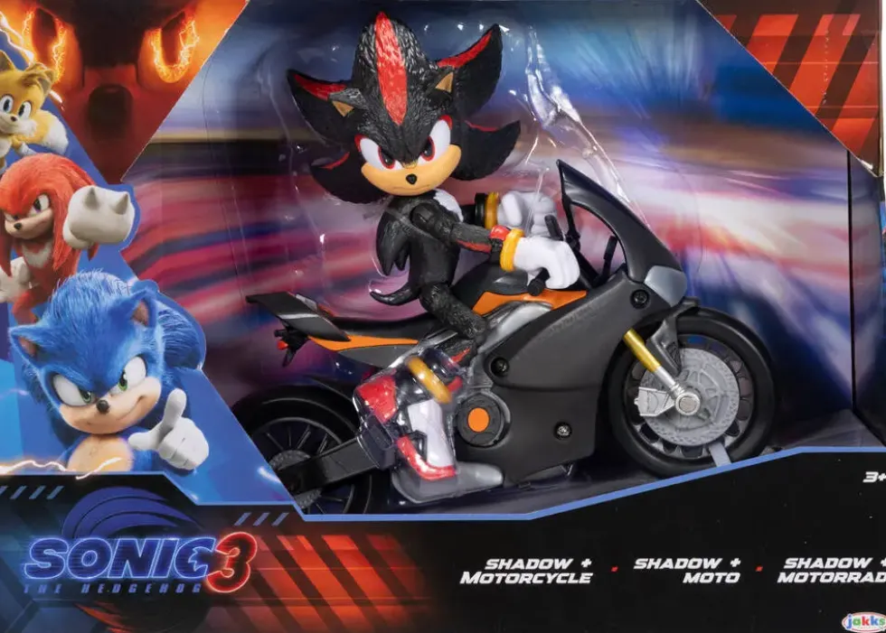 SONIC 3 LE FILM -FIGURINE 13 CM + MOTO