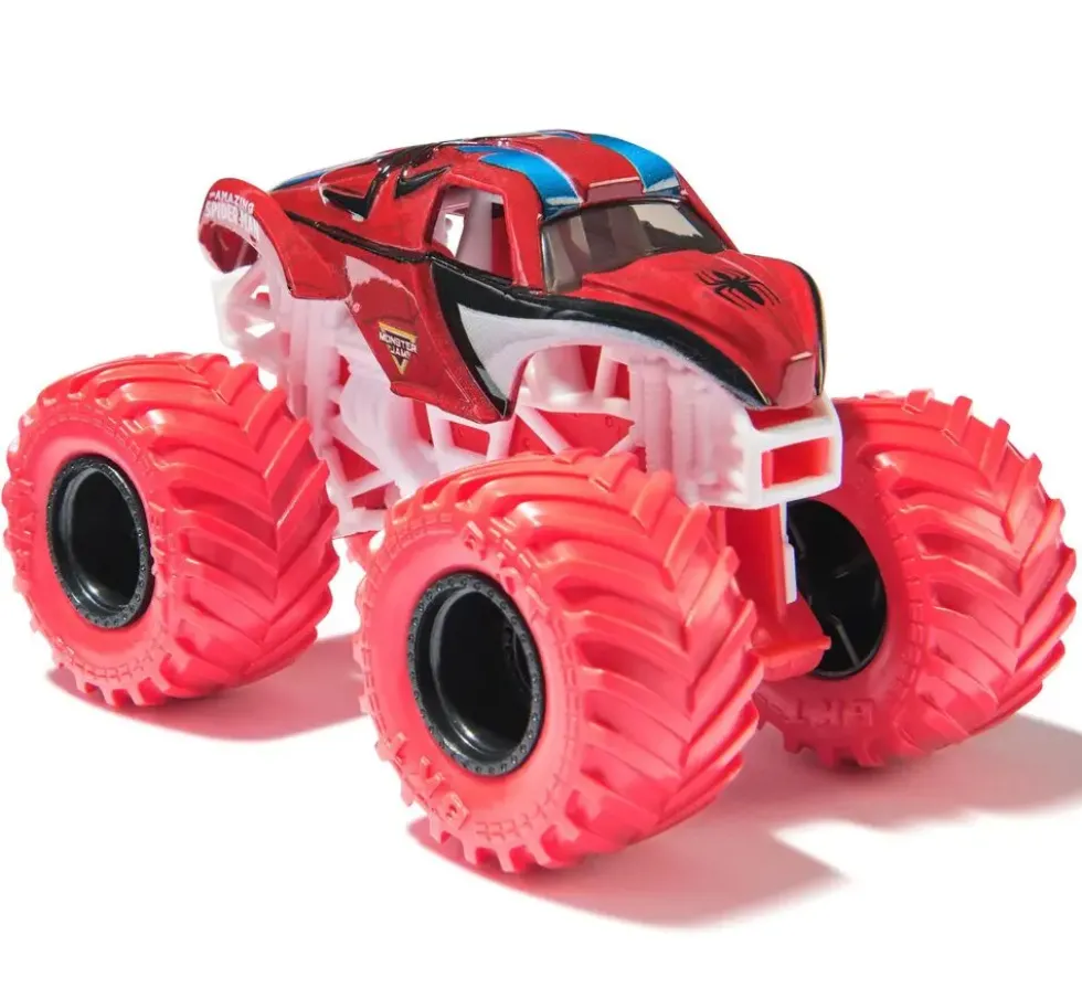 SPIDER-MAN DIE-CAST 1:64 MONSTER JAM - PACK DE 5 VEHICULES