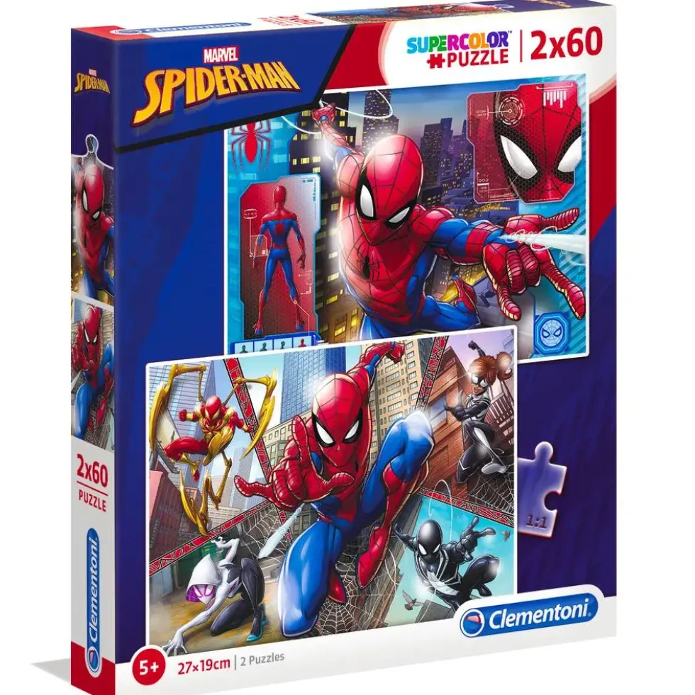 SPIDER-MAN - PUZZLE SUPERCOLOR2 X 60 PIECES