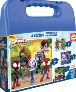 SPIDEY ET HIS AMAZING FRIENDS - PUZZLE MALLETTE PROGRESSIVE 6-9-12-16 PIECES