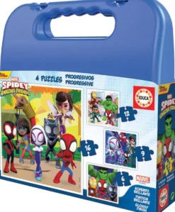 SPIDEY ET HIS AMAZING FRIENDS - PUZZLE MALLETTE PROGRESSIVE 6-9-12-16 PIECES