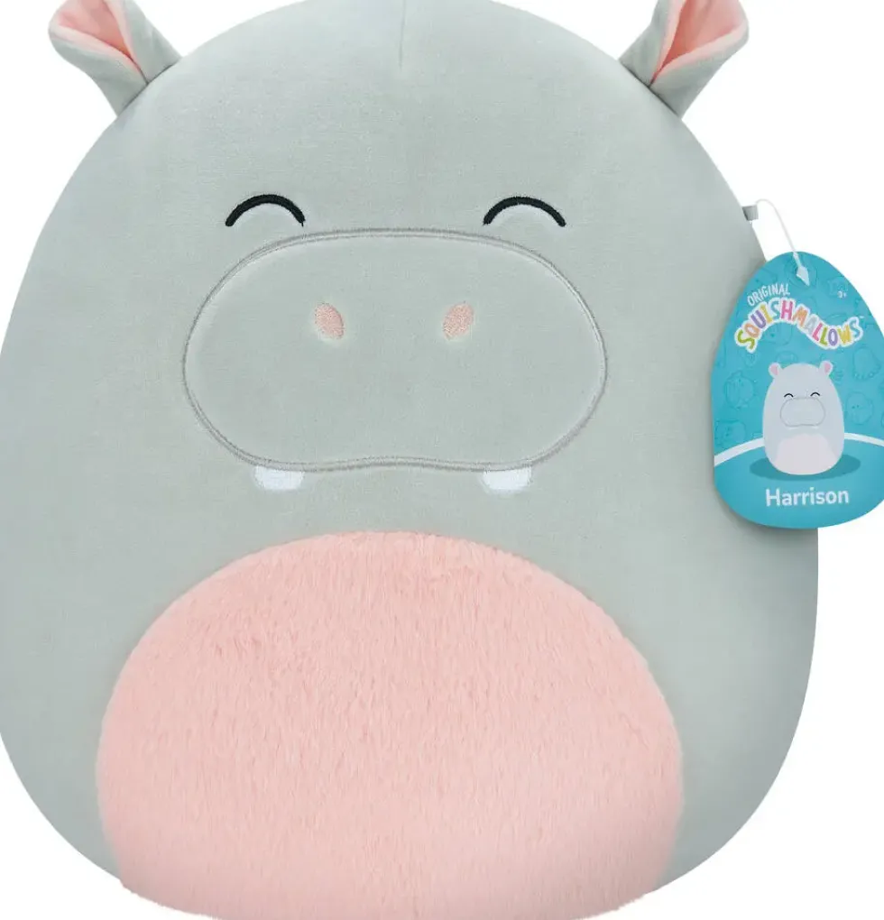 SQUISHMALLOWS PELUCHE 30.5 CM HARRISON HIPPOPOTAME GRIS