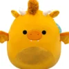 SQUISHMALLOWS - PELUCHE - MISTER LE DRAGON A PAILLETTE DORE - 40 CM