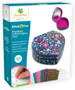 STICK'N FUN - 3D MOSAIQUES - COFFRET CŒUR