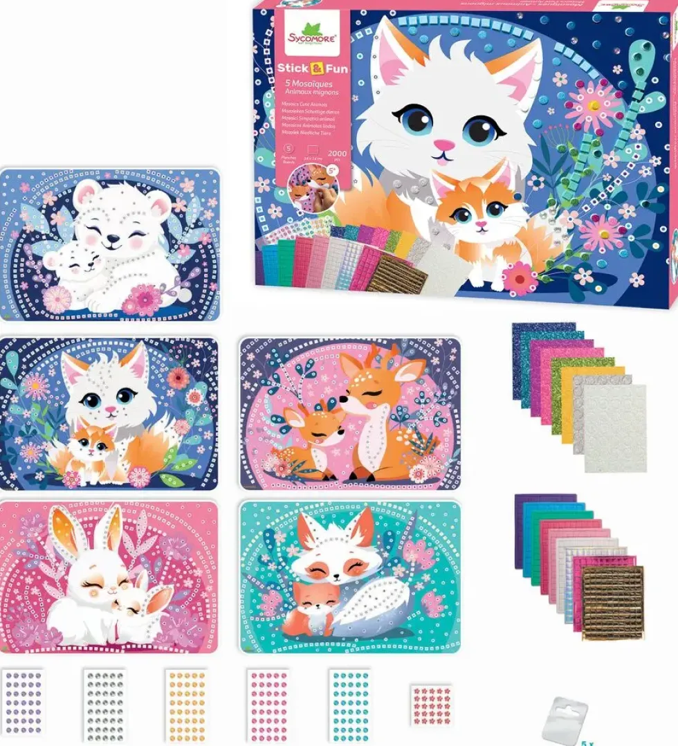 STICK'N FUN - XL MOSAIQUES - ANIMAUX MIGNONS