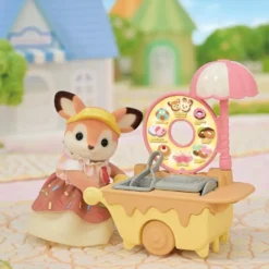 SYLVANIAN FAMILIES -LE CHARIOT DE DONUTS - SYLVANIAN SET BOUTIQUE