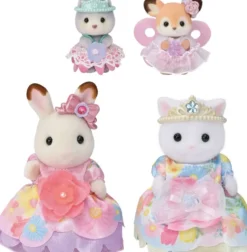 SYLVANIAN FAMILIES -LES PRINCESSES EN ROBES A FLEURS - SYLVANIAN PERSONNAGE ET TENUE