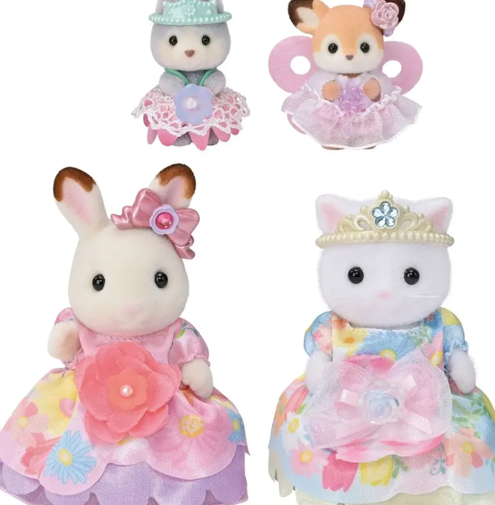 SYLVANIAN FAMILIES -LES PRINCESSES EN ROBES A FLEURS - SYLVANIAN PERSONNAGE ET TENUE