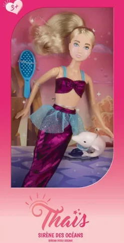 THAIS - POUPEE SIRENE DES OCEANS 29 CM