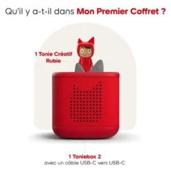 TONIEBOX 2 - MON PREMIER COFFRET -ROUGE COQUELICOT