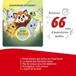 TONIES® -CLUB ECOLO - SAUVETAGE EN TERRE-PANDA ROUX