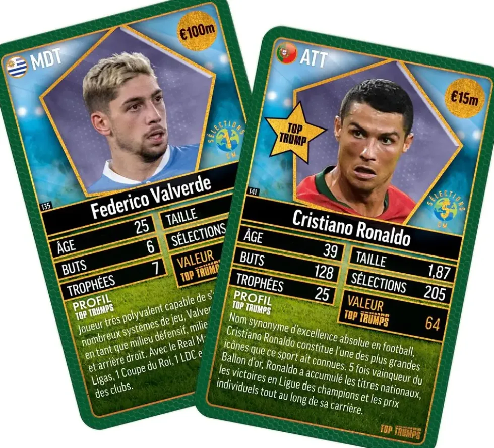 TOP TRUMPS WORLD FOOTBALL STARS TOP 200 PACK N°5