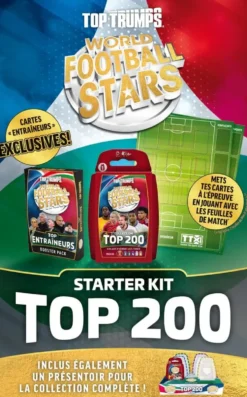 TOP TRUMPS WORLD FOOTBALL STARS TOP 200 STARTER KIT