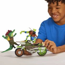 TORTUES NINJA - VEHICULE DELUXE AVEC FIGURINE 12 CM