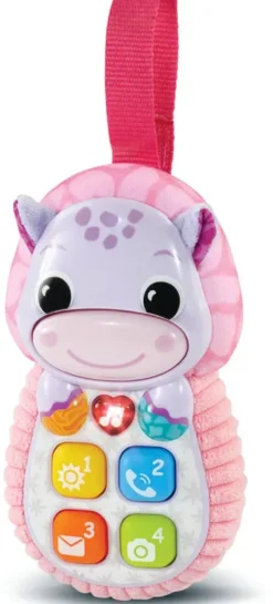 TOUDOUX ALLO BEBE- UN TELEPHONE HIPPOPOTAME ROSE