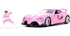 1/32 TOYOTA FT-1 CONCEPT W/PINK RANGER FIGURE METALLIC PINK HOLLYWOOD RIDES