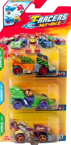 T-RACERS MIX ‘N RACE - PACK DE 3 VOITURES
