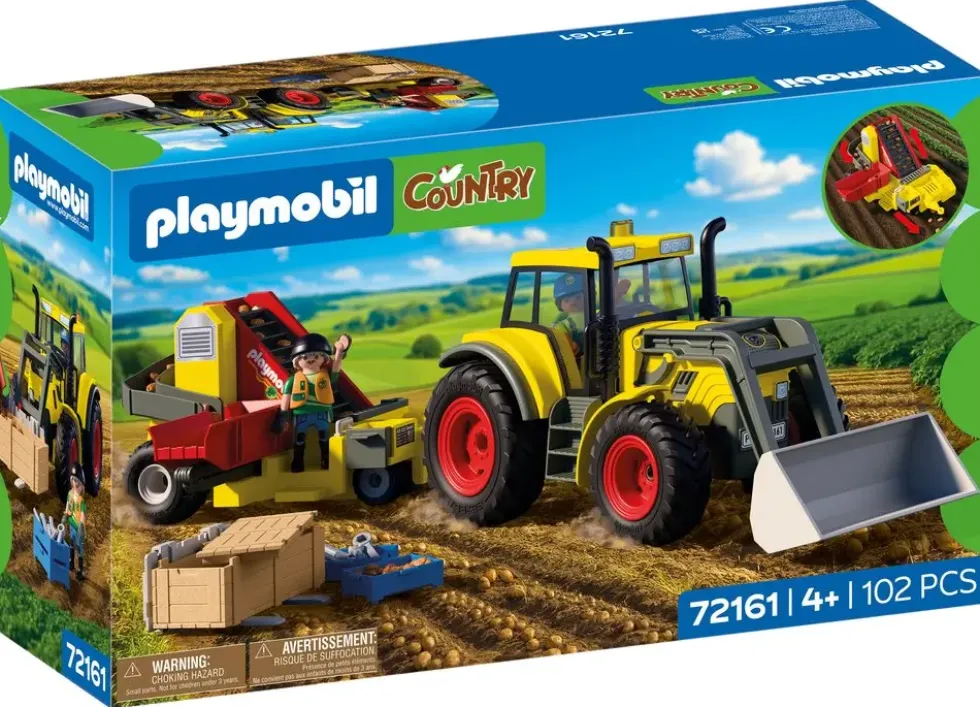 TRACTEUR AVEC RECOLTEUR DE POMMES DE TERRE 72161