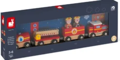 TRAIN POMPIERS STORY (BOIS)