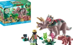 TRICERATOPS AVEC BEBE ET EXPLORATEUR - 71821