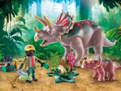 TRICERATOPS AVEC BEBE ET EXPLORATEUR - 71821