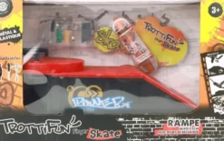 TROTTIFUN RAMPE SKATE AVEC FINGER SKATE 9.5CM AVEC PIECES DE RECHANGE