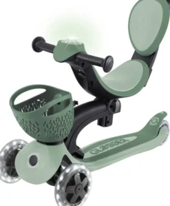 TROTTINETTE EVOLUTIVE GO UP BABY 360 LIGHTS OLIVE - SAUGE