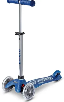 TROTTINETTE MINI MICRO DELUXE GLITTER BLEU LED