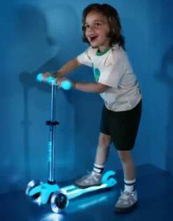 TROTTINETTE MINI MICRO DELUXE GLOW AQUA LED