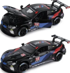 TURBO CHALLENGE - BMW M8 GTE 2020 DAYTONA - DIE CAST - 1:32 - VOITURE RETRO-FRICTION - NOIR