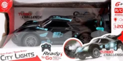 TURBO CHALLENGE - CITY LIGHT - VAPORIZE - 1:20 - VOITURE TELECOMMANDEE - NOIR - OPTION FUMEE