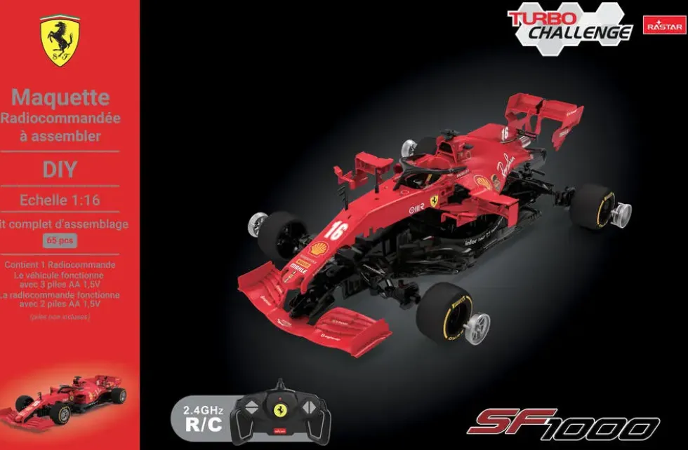 TURBO CHALLENGE - 1:16 KIT VOITURE RADIOCOMMANDEE FERRARI SF1000 - MAQUETTE A MONTER