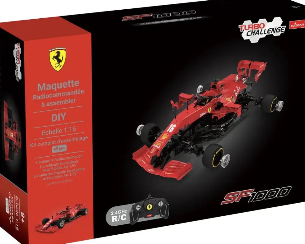TURBO CHALLENGE - 1:16 KIT VOITURE RADIOCOMMANDEE FERRARI SF1000 - MAQUETTE A MONTER