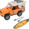 TURBO CHALLENGE - TOUT TERRAIN AVEC KAYAK - CAP AVENTURE -1:/16 - VOITURE FRICTION - ORANGE