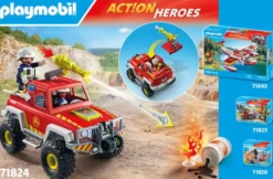 VEHICULE DE POMPIERS AVEC BIDON ENFLAMME - 71824
