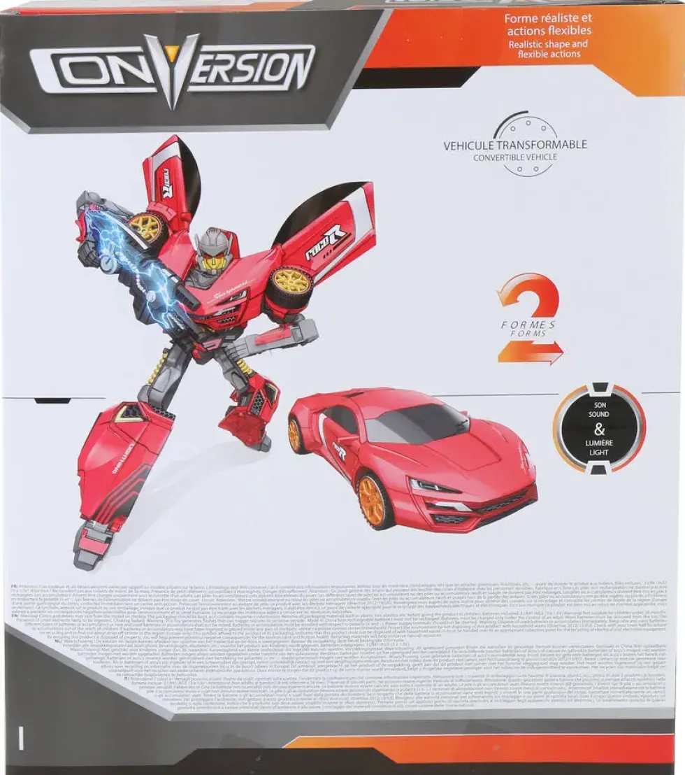 VEHICULE TRANSFORMABLE ROUGE