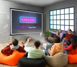 VIDEOPROJECTEUR AVEC 2 MICROS SANS FIL
