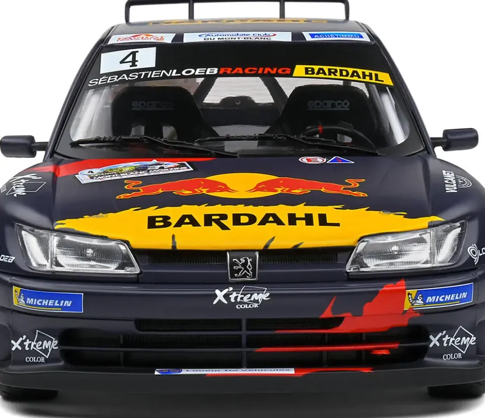1/18 VOITUREPEUGEOT 306 MAXI NOIR #4 S.LOEB / D.ELENA RALLYE DU MONT BLANC 2021