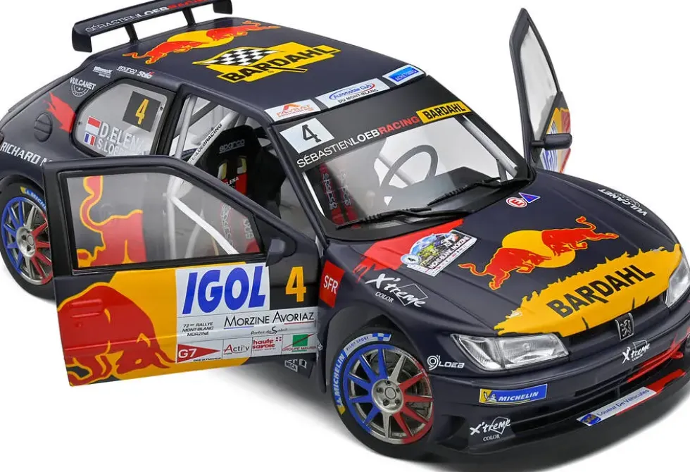 1/18 VOITUREPEUGEOT 306 MAXI NOIR #4 S.LOEB / D.ELENA RALLYE DU MONT BLANC 2021