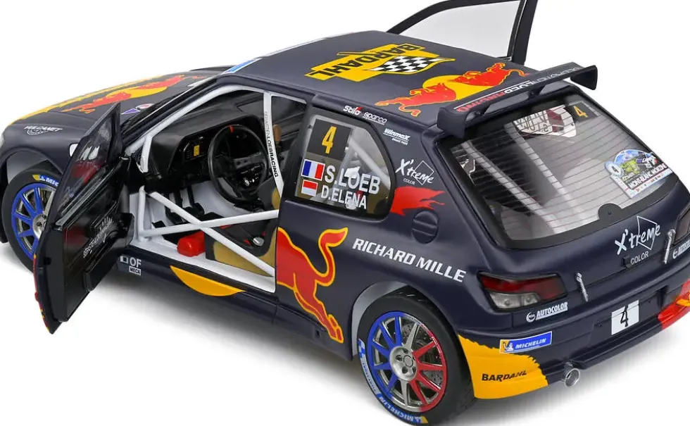 1/18 VOITUREPEUGEOT 306 MAXI NOIR #4 S.LOEB / D.ELENA RALLYE DU MONT BLANC 2021