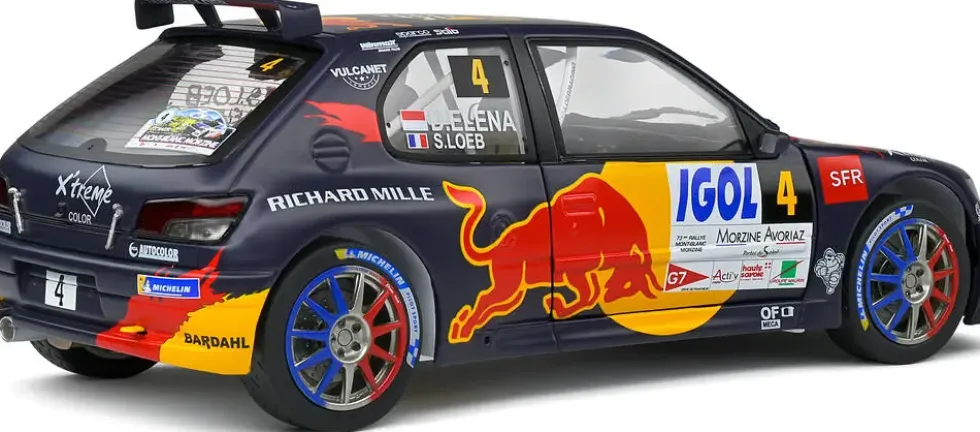 1/18 VOITUREPEUGEOT 306 MAXI NOIR #4 S.LOEB / D.ELENA RALLYE DU MONT BLANC 2021