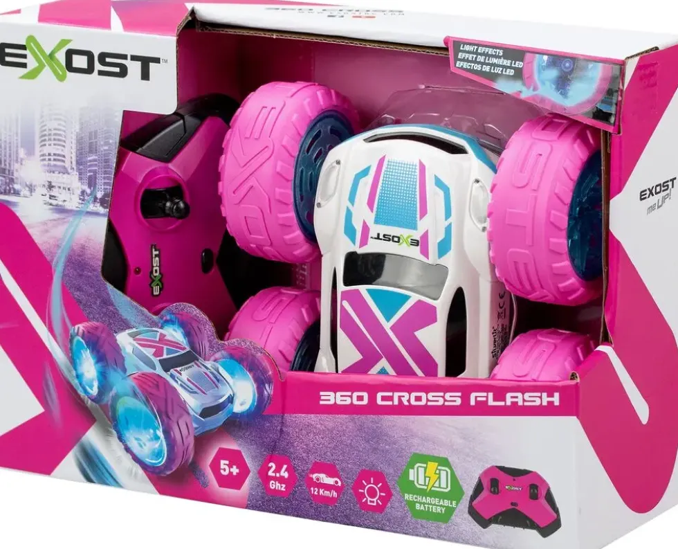 VOITURE RADIOCOMMANDEE 360 CROSS FLASH ROSE