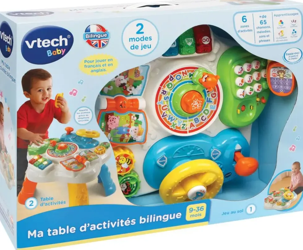 VTECH BABY - MA TABLE D ACTIVITES BILINGUE MULTICOLORE