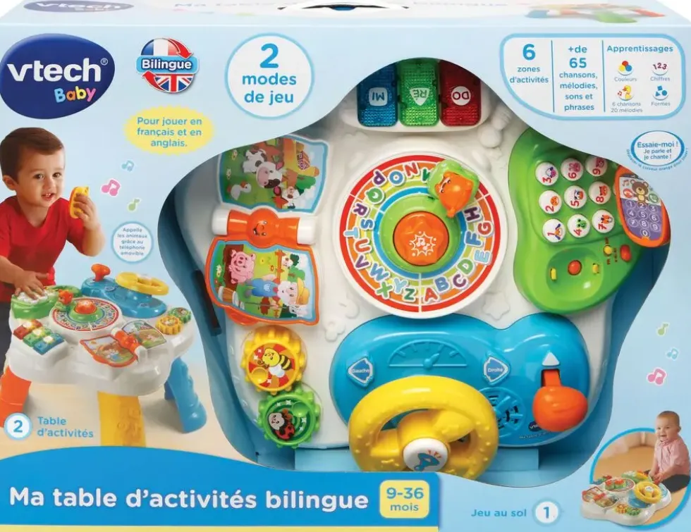 VTECH BABY - MA TABLE D ACTIVITES BILINGUE MULTICOLORE