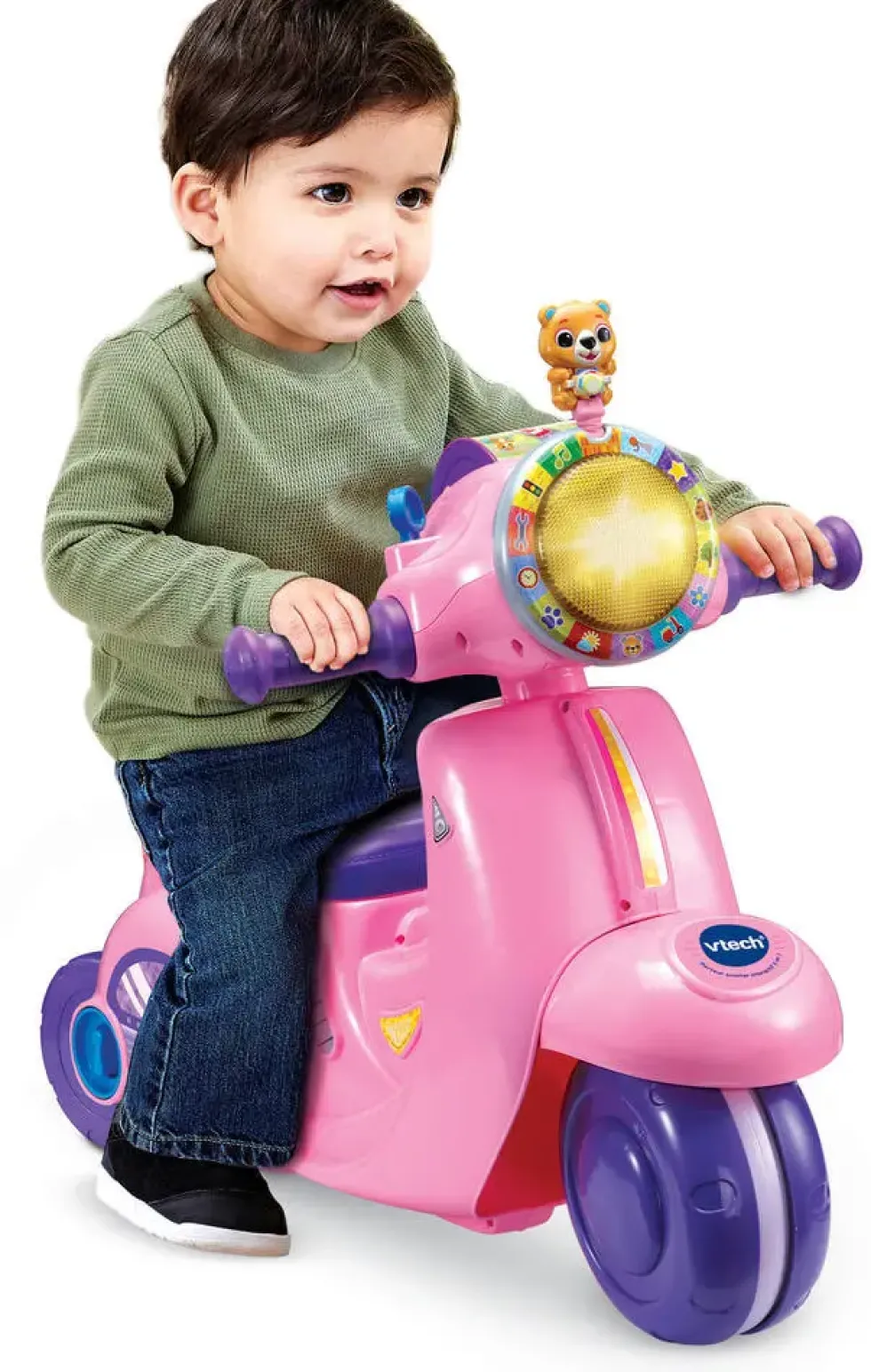VTECH BABY - PORTEUR SCOOTER INTERACTIF 3 EN 1 ROSE