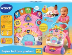 VTECH BABY - SUPER TROTTEUR PARLANT 2 EN 1 ROSE